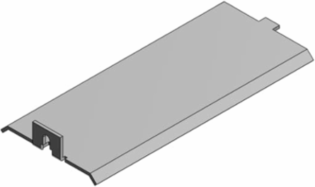 Blank Power/Data Panel Cover, Galvanized Steel
