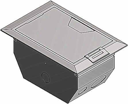Access Floor Module, 4 Inch Depth, Galvanized Steel, 75 Cubic Inches
