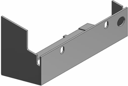 Galvanized Steel GFCI Power Panel Cover 4-1/4 Inch Left Side
