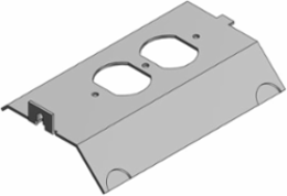 Access Floor Module Cover, 5-7/8 Inch, Galvanized Steel, Duplex Cover