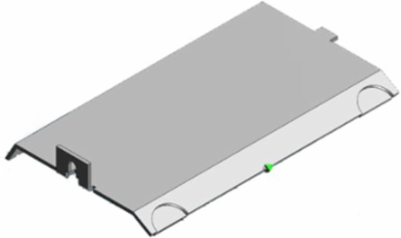 Access Floor Module Cover, Galvanized Steel, 45 Degree Sloped