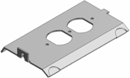 Access Floor Module Cover, 8-15/16 Inch, Galvanized Steel, Duplex, Sloped 60 Degrees