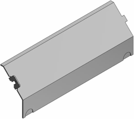Access Floor Module Cover 8-15/16 Inch Galvanized Steel Sloped 45 Degrees