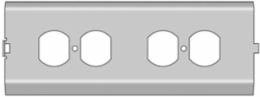 Access Floor Module Cover, 8-15/16 Inch, Galvanized Steel, Double Duplex 60 Degree