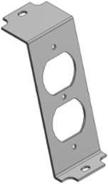 Access Floor Module Cover, 4-17/64 Inch, Galvanized Steel, Duplex Sloped 45 Degrees