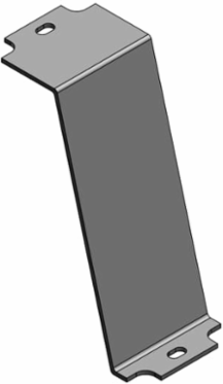 Access Floor Module Cover 4-17/64 Inch Galvanized Steel Sloped 45 Degrees