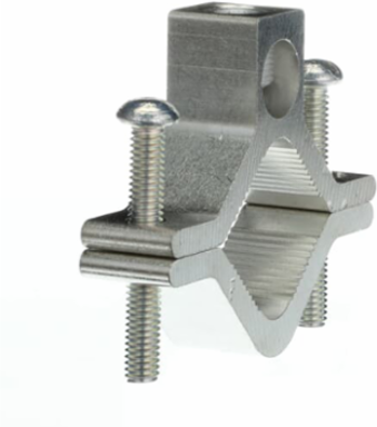 Aluminum Water Pipe Ground Clamp 1-1/2 to 2 Inch, Dual-Rated for Wire 6-250