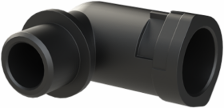CONDUIT FTNG 90D M16 NW12 IP66 BLK