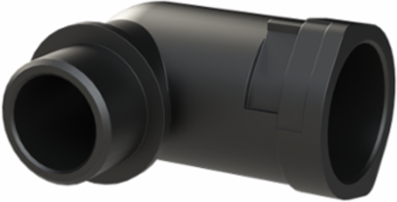CONDUIT FTNG 90D M20 NW17 IP66 BLK