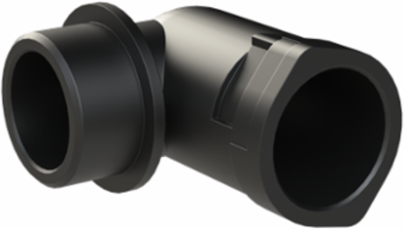 CONDUIT FTNG 90D M25 NW17 IP66 BLK