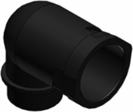 CONDUIT FTNG 90D M40 NW36 IP66 BLK