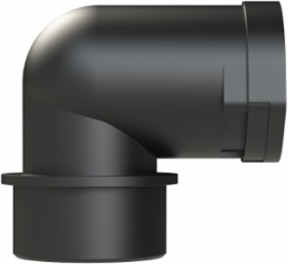 CONDUIT FTNG 90D M40 NW29 IP66 BLK