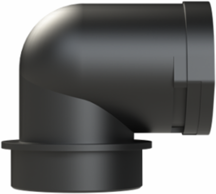 CONDUIT FTNG 90D M63 NW48 IP66 BLK