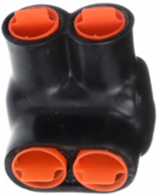 2-Port PVC Multi Tap Connector, 250 kcmil-6 Str, 2.12 Inch Length, 600 V