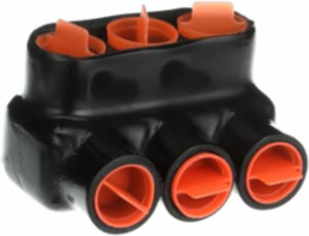 3 Port PVC Connector, 600V, 3.09 Inch Length, 5/16 Inch Hex