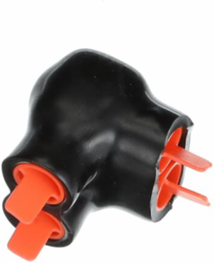 2-Port Multi-Tap Same Side Connector, 4-14 AWG, 600V, PVC Insulated, Black