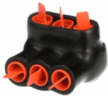 AMT 3 Multi-Port PVC Connector, 600 V, 1.63 Inch Length, 4-14 Wire Range