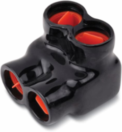 AMT Connector, 2 Port for 1/0-14 Wire, 600V, PVC Insulation, Black