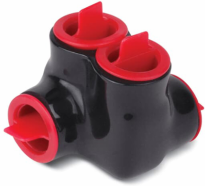 PVC Insulated 2-Port Splice Offset Connector, 1.63 Inch Length, 600 V