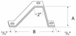 WALL LADDER BRKT HT 2-3/8IN STL