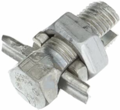 Aluminum Dual-Rated Split-Bolt Connector 6-10 Str, Electro Tin-Plated