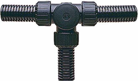 T Shaped Conduit Fitting 16mm, Polyamide, IP67, Black