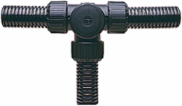 T Shaped Conduit Fitting 16mm, Polyamide, IP67, Black