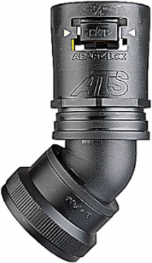 45 Degree Conduit Fitting, 1-1/8 Inch UNEF Thread, Polyamide, IP68