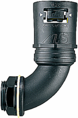 90 Degree Conduit Fitting, 1-1/4 Inch NPT Thread, IP68, Polyamide/Nylon