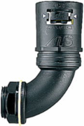 90 Degree Conduit Fitting, 1-1/4 Inch NPT Thread, IP68, Polyamide/Nylon