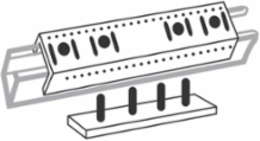 STEEL RACEWAY JOINER W/PLATE