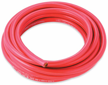 BAT/STARTER CABLE 2GA RED 25FT
