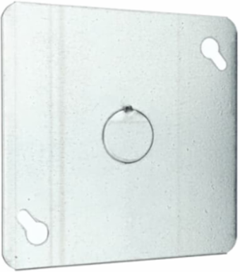 4IN SQUARE 1/2IN KO FLAT COVER