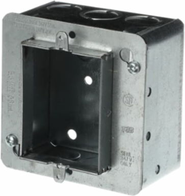 4IN SQUARE BOX 2 1/8 HV C/W COVER