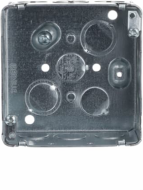 4IN SQUARE BOX 2-1/8IN DEEP KO