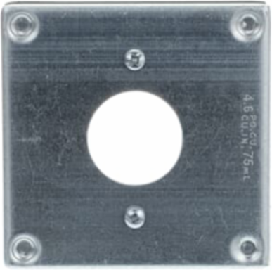 4IN SQ COVER 15A ROUND RECEPTACLE