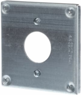 4IN SQ COVER 15A ROUND RECEPTACLE