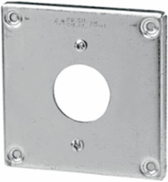 4IN SQ COVER 15A ROUND RECEPTACLE