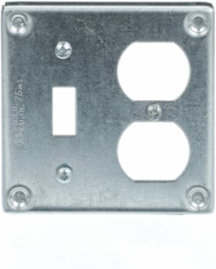 4IN SQ COVER ONE DUPLEX ONE SWITCH