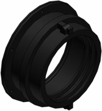 FITTING PA6 NW125 FLANGE BLK