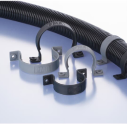 CONDUIT CLAMP 2SCREW PA6 NW29 BLK
