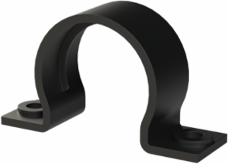 CONDUIT CLAMP 2SCREW PA6 NW36 BLK
