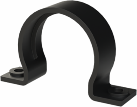 CONDUIT CLAMP 2SCREW PA6 NW48 BLK