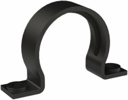 CONDUIT CLAMP 2SCREW PA6 NW56 BLK