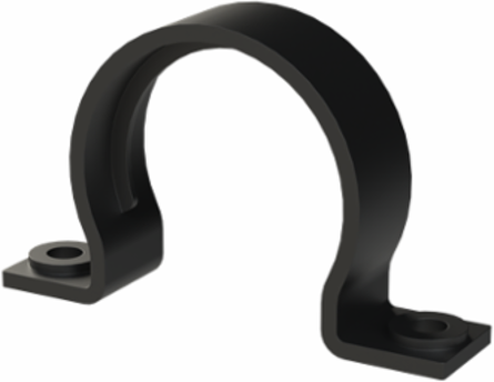 CONDUIT CLAMP 2SCREW PA6 NW56 BLK