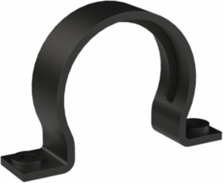 CONDUIT CLAMP 2SCREW PA6 NW70 BLK