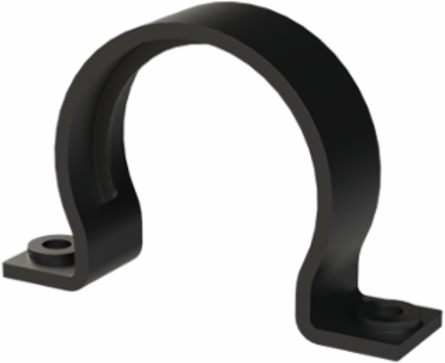 CONDUIT CLAMP 2SCREW PA6 NW70 BLK