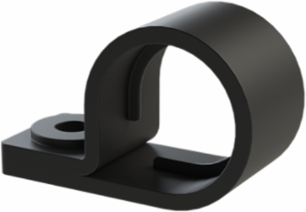 CONDUIT CLAMP 1SCREW PA6 NW12 BLK