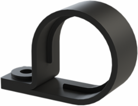 CONDUIT CLAMP 1SCREW PA6 NW29 BLK