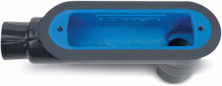 PVC CTD MOGUL COND BODY 2-1/2IN GRY